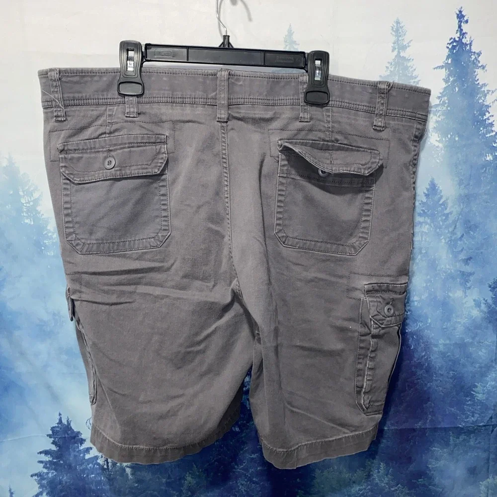 The Foundry Supply Co. Men's Cargo Shorts Dark Gray Cotton/Spandex Size 46